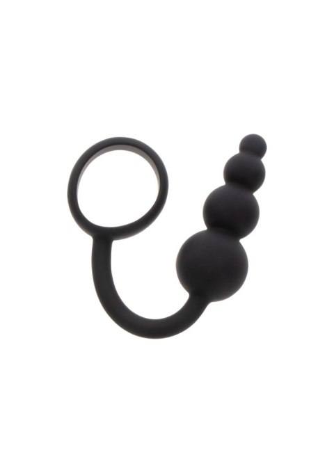 Anal Snake Plug & Penis Ring Black