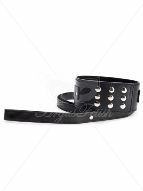 Black Collar With Leash