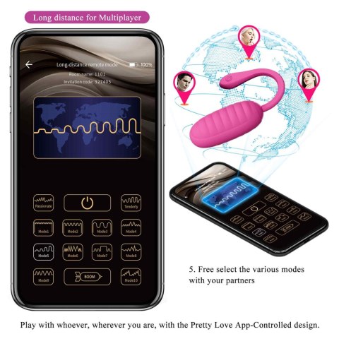 Pretty Love PRETTY LOVE -Kirk, 12 vibration functions Mobile APP remote control