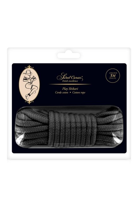 SM BONDAGE ROPE BLACK 5M (Size: T1)