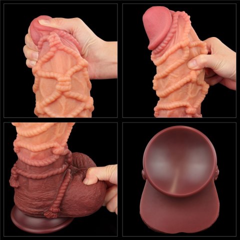 10.5'' DUAL LAYERED PLATINUM SILICONE COCK WI 24-0531