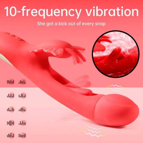 Butterfuly dual flicking vibrator