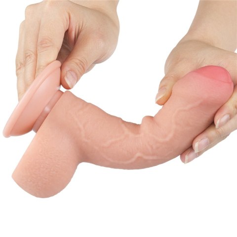 DILDO 7'' SLIDING SKIN DUAL LAYER DONG FLESH 24-0367