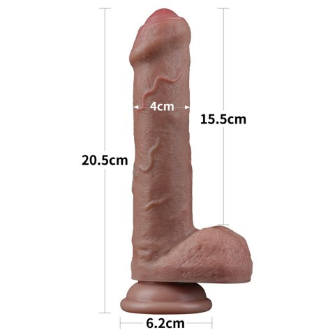 DILDO 8'' DUAL LAYERED SILICONE COCK 24-0517