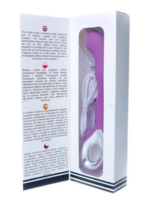 wibrator Wibrator do punktu G, G-spot 20 functions USB Purple