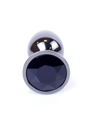 Plug, korek analny-Jewellery Dark Silver plug, korek analny- Black