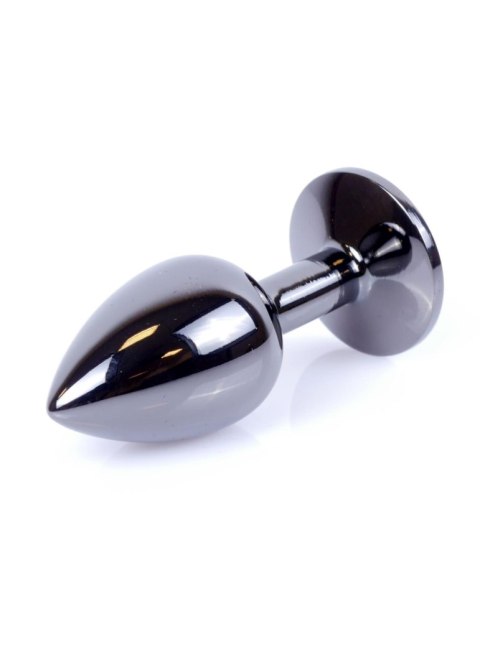 Plug, korek analny-Jewellery Dark Silver plug, korek analny- Black