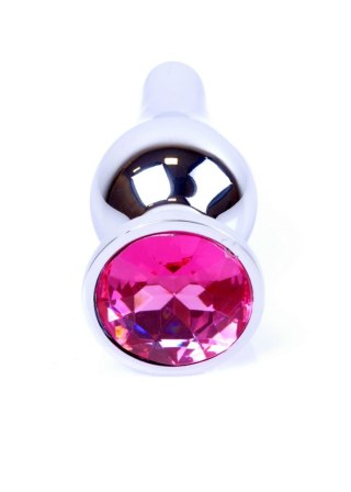 Plug, korek analny-Jewellery Silver BUTT plug, korek analny- Pink