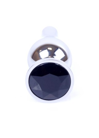 Plug, korek analny-Jewellery Silver BUTT plug, korek analny- Black