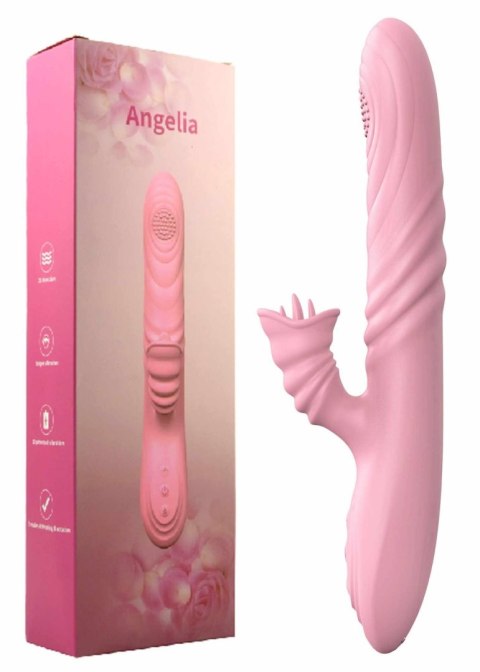 Wibrator-Angelia, USB 3 functions of thrusting / 20 vibrations Flesh