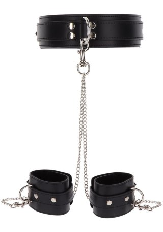 Heavy Collar and Wrist Cuffs Black