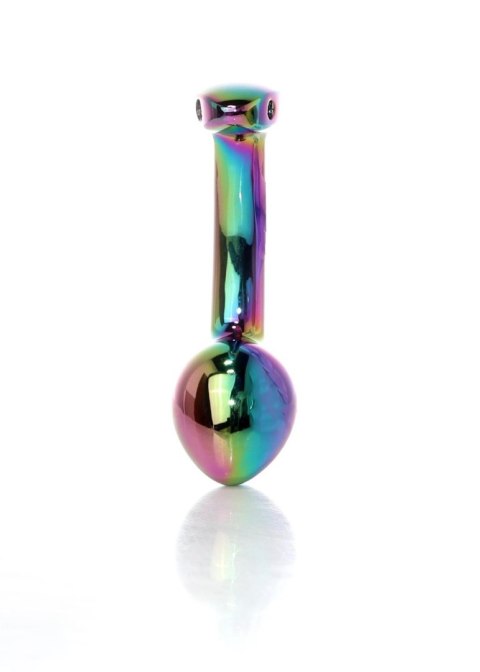 Plug, korek analny-Jewellery Multicolour Curved plug, korek analny- S