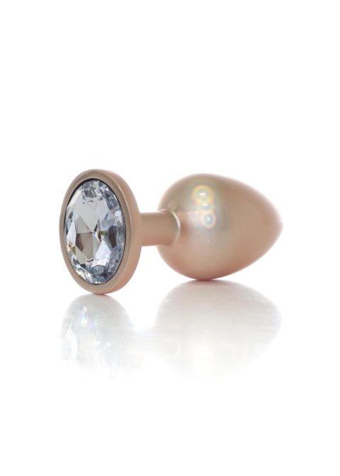 Plug-Jewellery Pearl Gold PLUG- Clear L