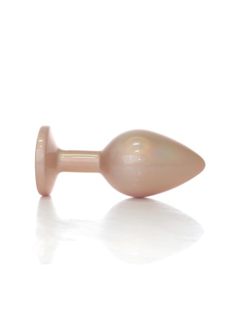 Plug, korek analny-Jewellery Pearl Gold plug, korek analny- Clear M