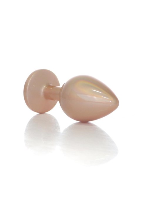 Plug, korek analny-Jewellery Pearl Gold plug, korek analny- Clear M