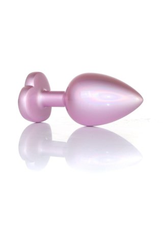 Plug, korek analny-Jewellery Pearl Pink Heart plug, korek analny- Clear L