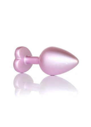 Plug-Jewellery Pearl Pink Heart PLUG- Clear M