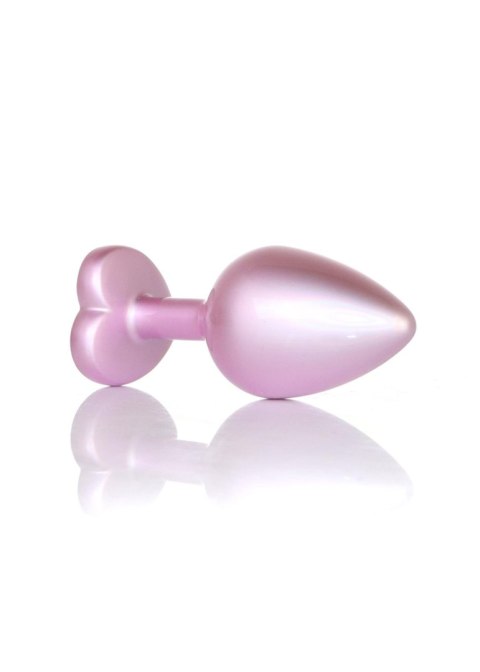 Plug, korek analny-Jewellery Pearl Pink Heart plug, korek analny- Clear M