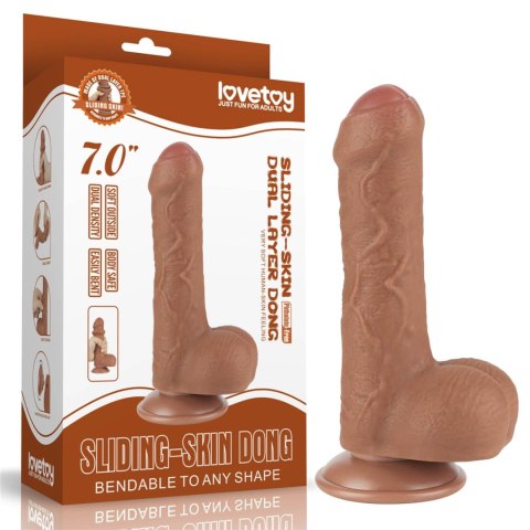 7'' Sliding Skin Dual Layer Dong Brown