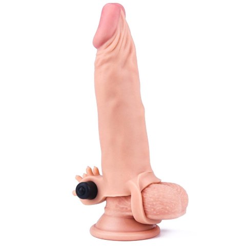 Add 2"" Pleasure X Tender Vibrating Penis Sleeve Flesh