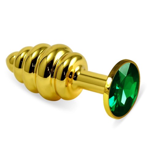 Gold Spiral Plug, korek analny Green