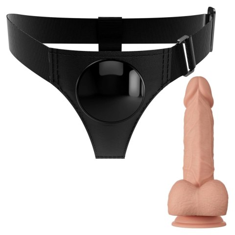 PRETTY LOVE - HARNESS BRIEFS Jerry Universal Strap-On Harness 7,6'' Dildo Flesh