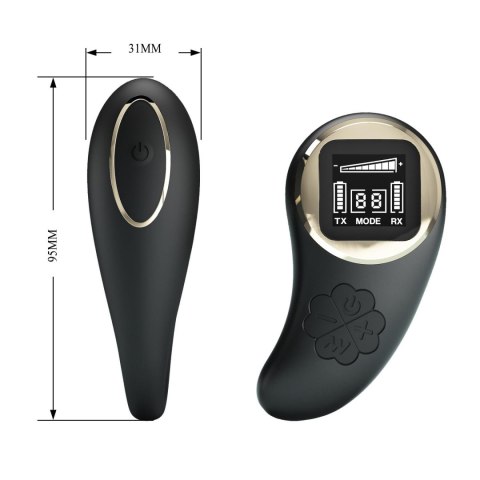 WIBRATOR - Nathan, Wireless remote control 9 speed levels 10 vibration functions, ABS Silicone , USB rechargeable