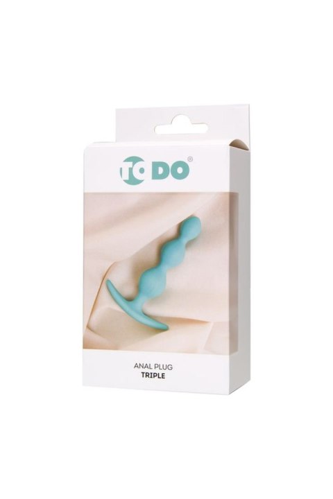 ToDo by Toyfa Anal plug Triple, silicone, mint, 10.5 cm, O 2.4 cm