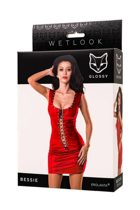 Erotyczna bielizna Glossy sexy Bessie dress - red XL