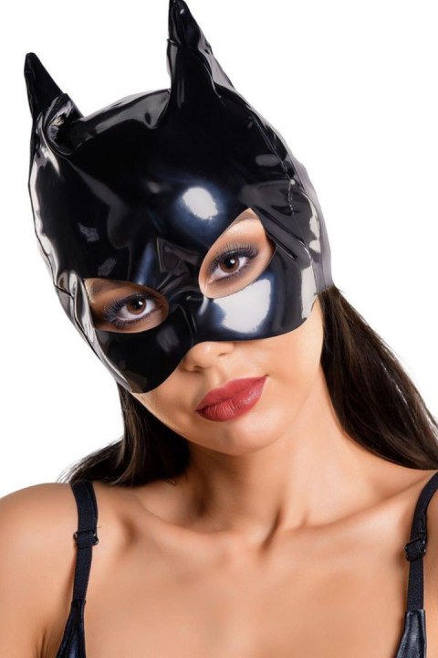 Erotyczna bielizna Glossy sexy, Wetlook Cat Mask ANN - black OneSize