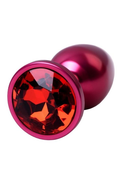 Red anal plug TOYFA Metal with a red colored gem