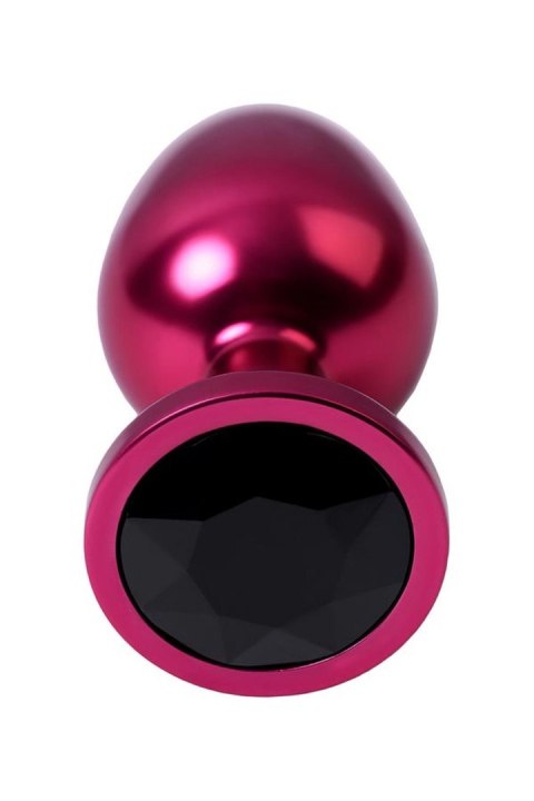 Red anal plug TOYFA Metal with black gem