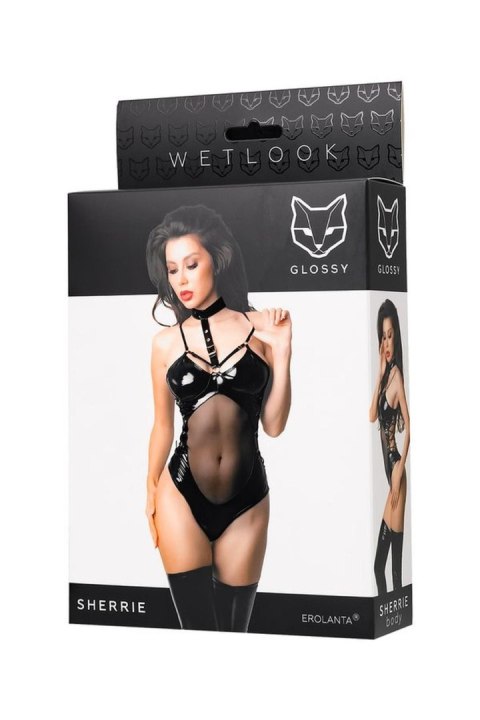 Wetlook body Sherrie - black S