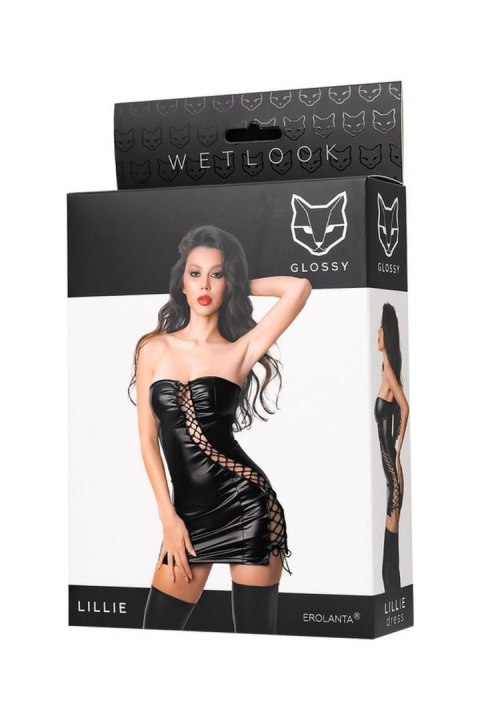 Wetlook dress Lillie - black L