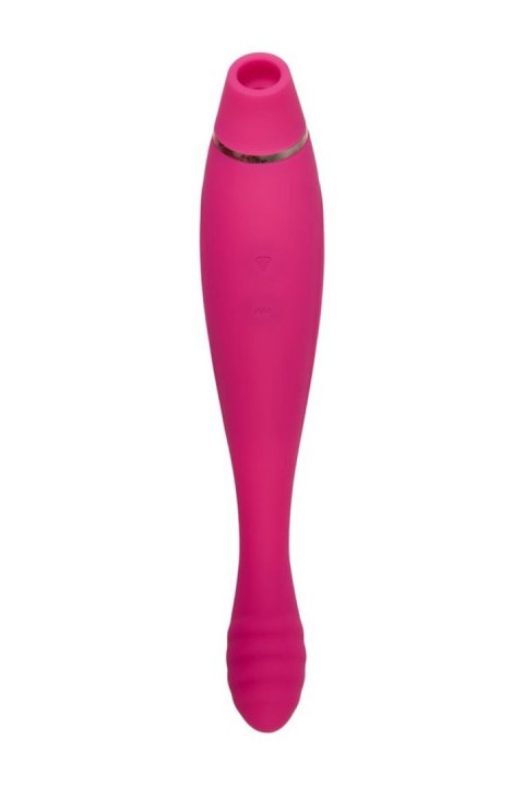 JOS Danvi vibrator with vacuum wave stimulation, silicone, pink, 21.5 cm