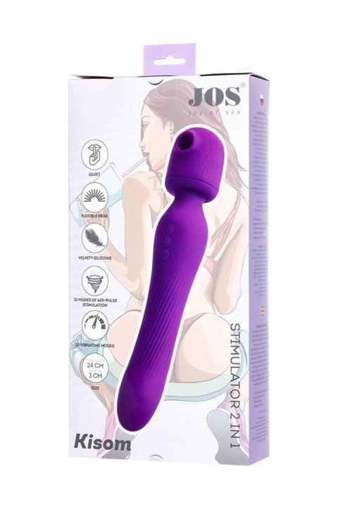 JOS Stimulator 2 in 1 Kisom, silicone, purple, 13 cm