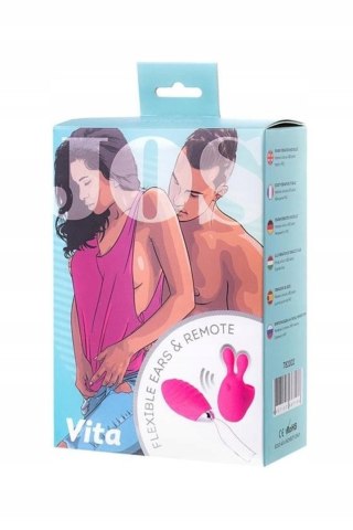 JOS VITA finger vibrating egg and vibrating attachment, silicone, pink, 8.5 and 8 cm