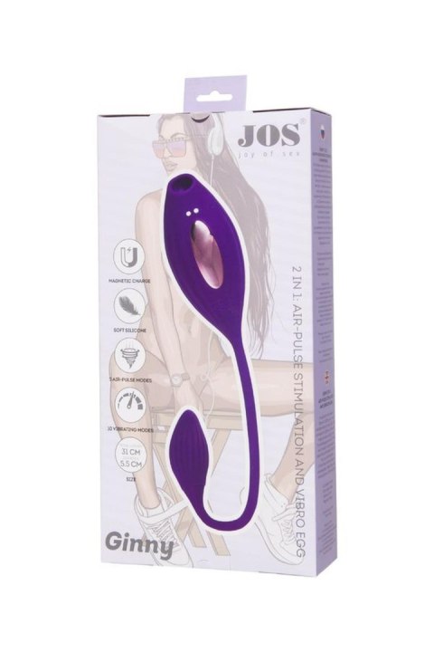 JOS Vacuum clitoris stimulator Ginny, silicone, purple, 31 cm