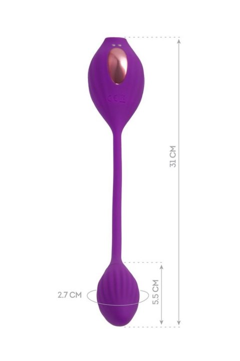 JOS Vacuum clitoris stimulator Ginny, silicone, purple, 31 cm