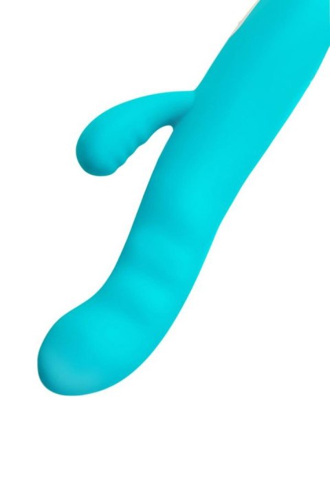 JOS Vibrator-rotator with clitoral stimulation JOS MERRY-SWI, silicone, blue, 20.7 cm