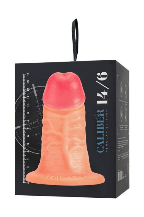 Realistic dildo Caliber 14/6 , PVC, flesh, length 14cm, diameter 6cm