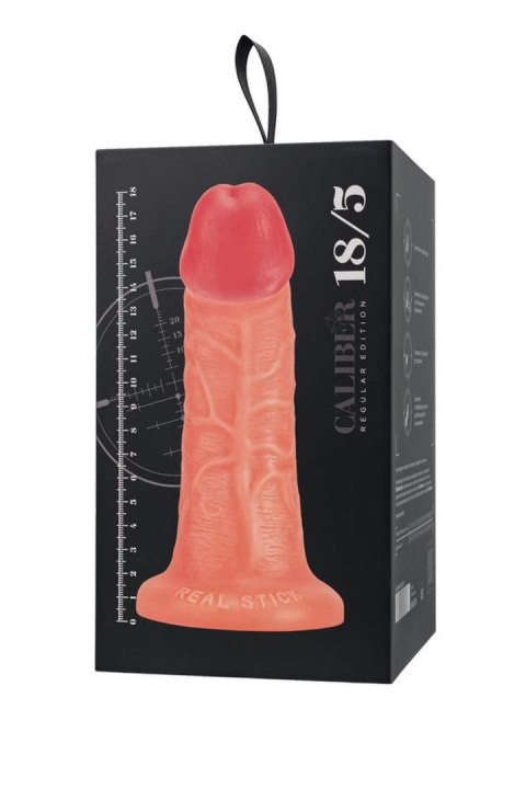 Realistic dildo Caliber 18/5 , PVC, flesh, length 18cm, diameter 5cm