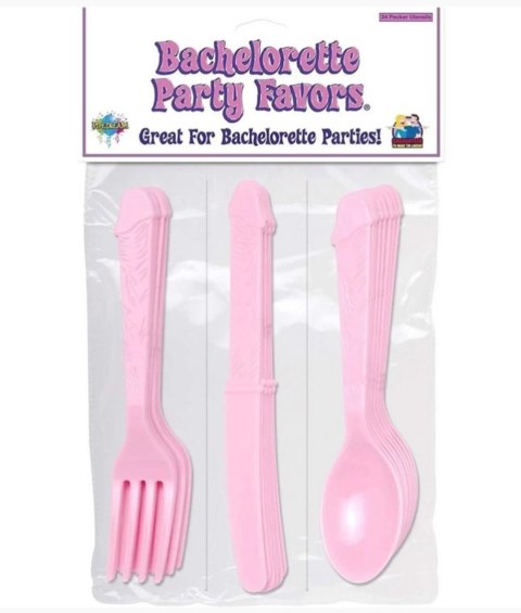 B.P. Pecker Party Utensils - Pink