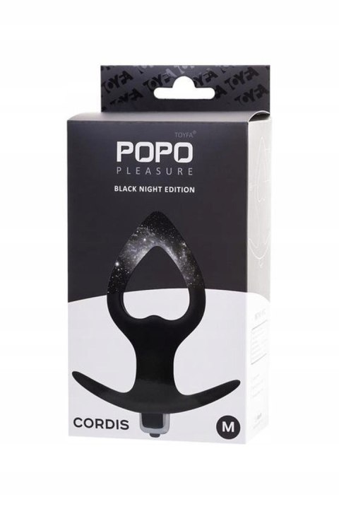 TOYFA POPO Pleasure Anal Plug, korek analny Cordis M Vibro Black