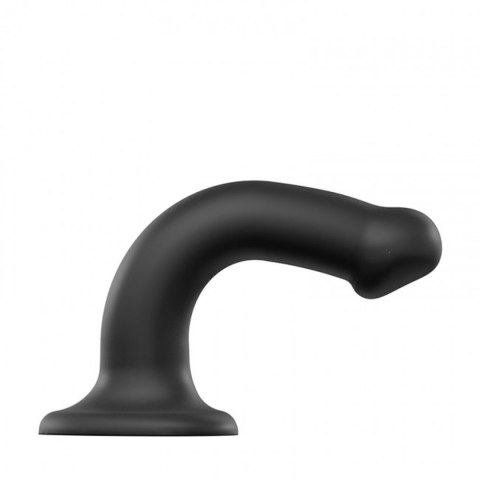 SEMI-REALISTIC DUAL DENSITY BENDABLE DILDO BLACK - M