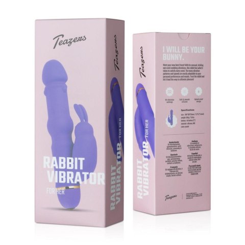 Teazers Silicone Wibrator króliczek, rabbit wibrator - Purple