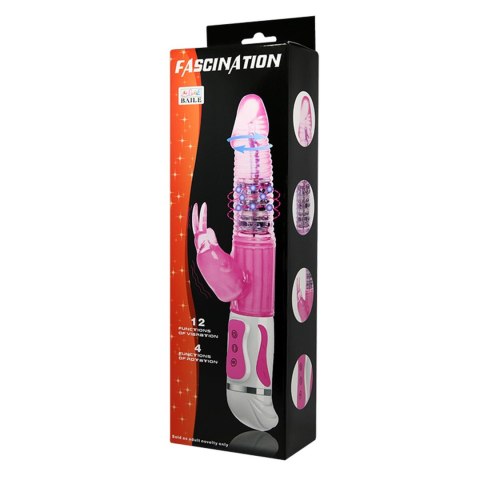 BAILE- Fasination Vibrator Pink,12 vibration functions 4 rotation functions