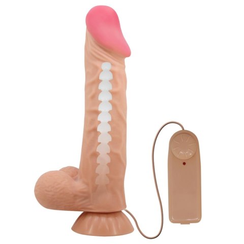 BAILE - Sliding Skin 9,4'' Flesh Vibration Bendable Suction base TPR ABS