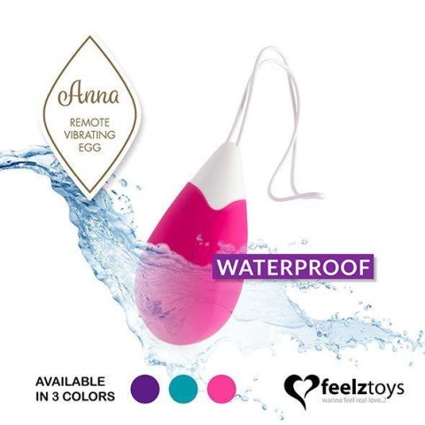 FeelzToys - Anna Vibrating Egg Remote Deep Pink