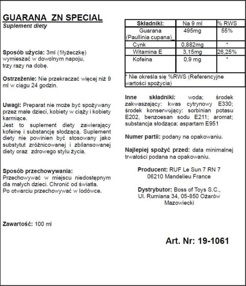 Supl.diety-GUARANA ZN 100 ML